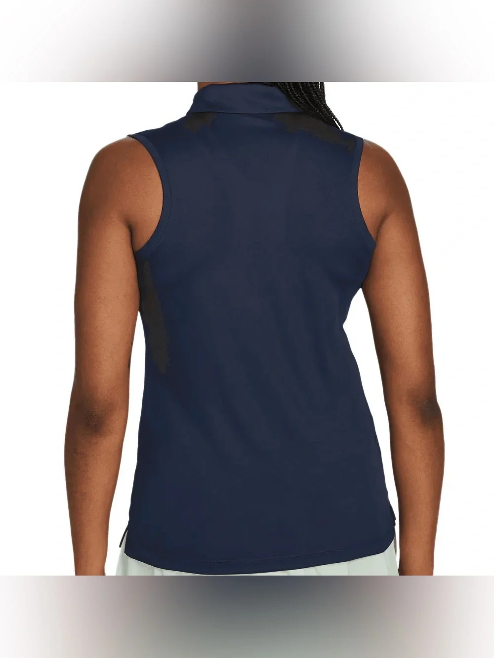 Nike Women’s Navy Sleeveless Polo Tank Top Dri-fit victory Golf top DH2312-451